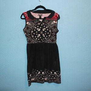 Hot Topic Skull Bandana Dress - Size Large